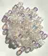 100 4x6mm Crystal AB Glass Crow Beads